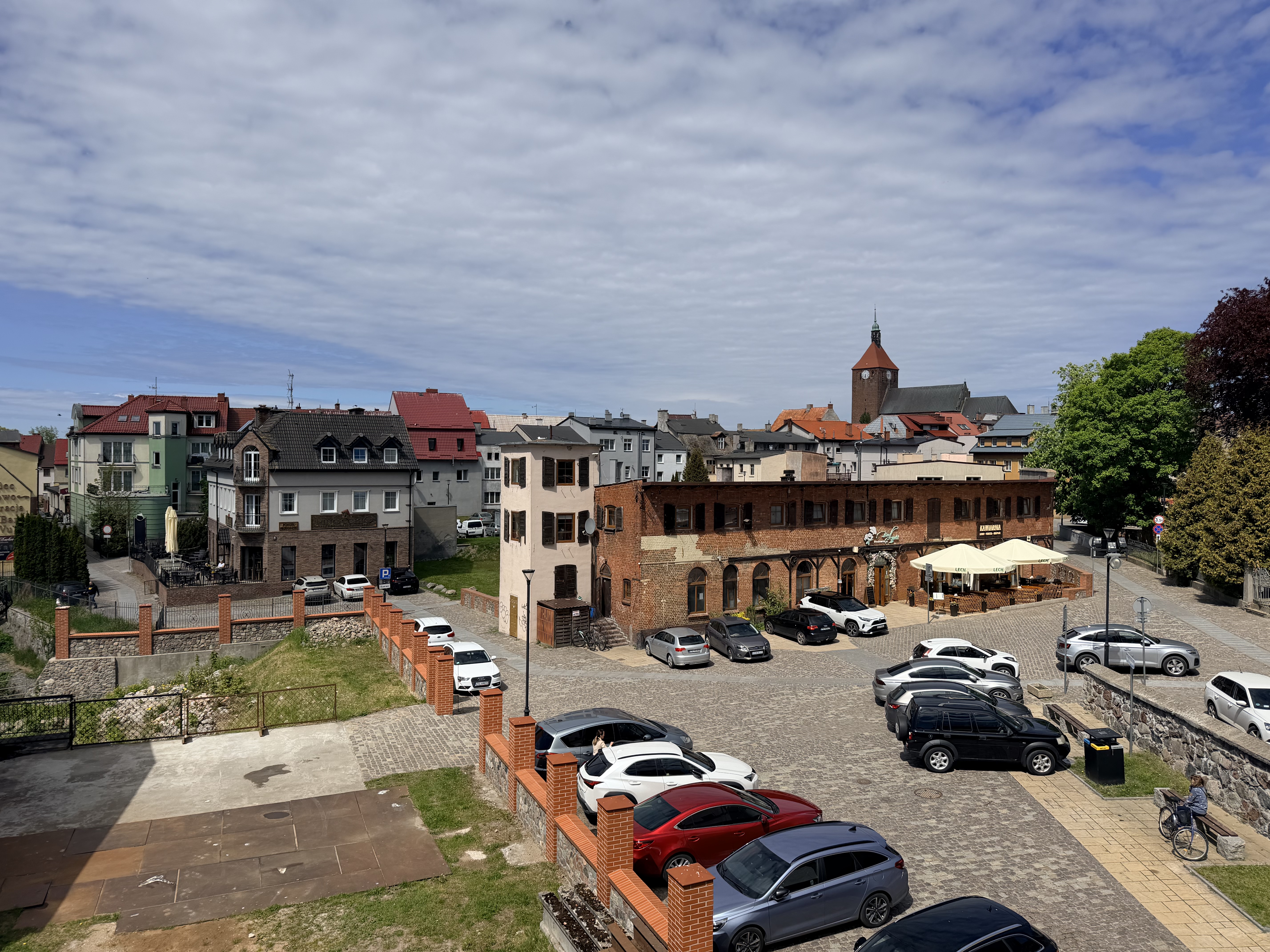 Widok z murów Zamku w Darłowie