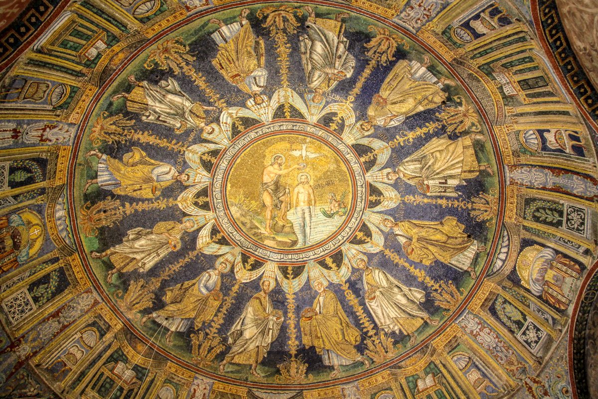Mozaiki w Baptysterium Ortodoksów w Rawennie