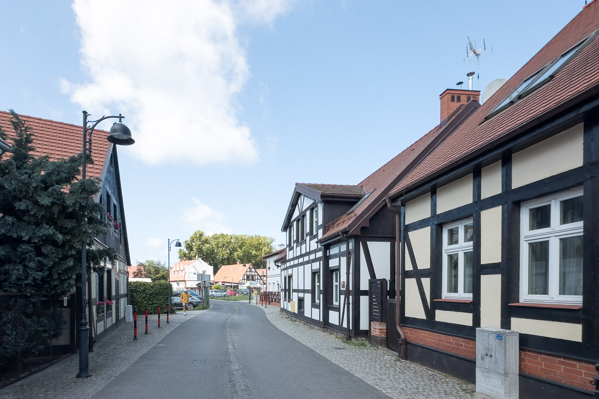Ustka - domy w kratę