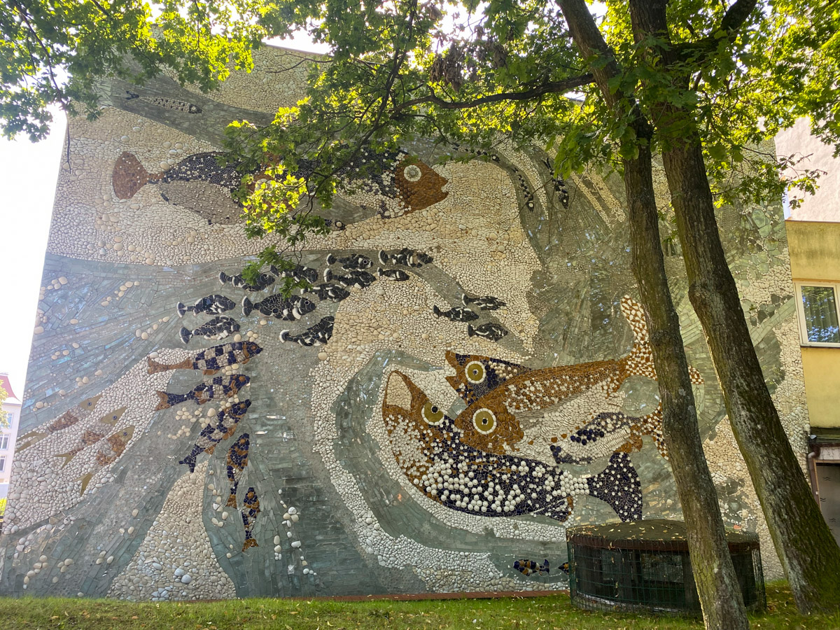 Mural na ośrodku wypoczynkowym Radość w Ustce