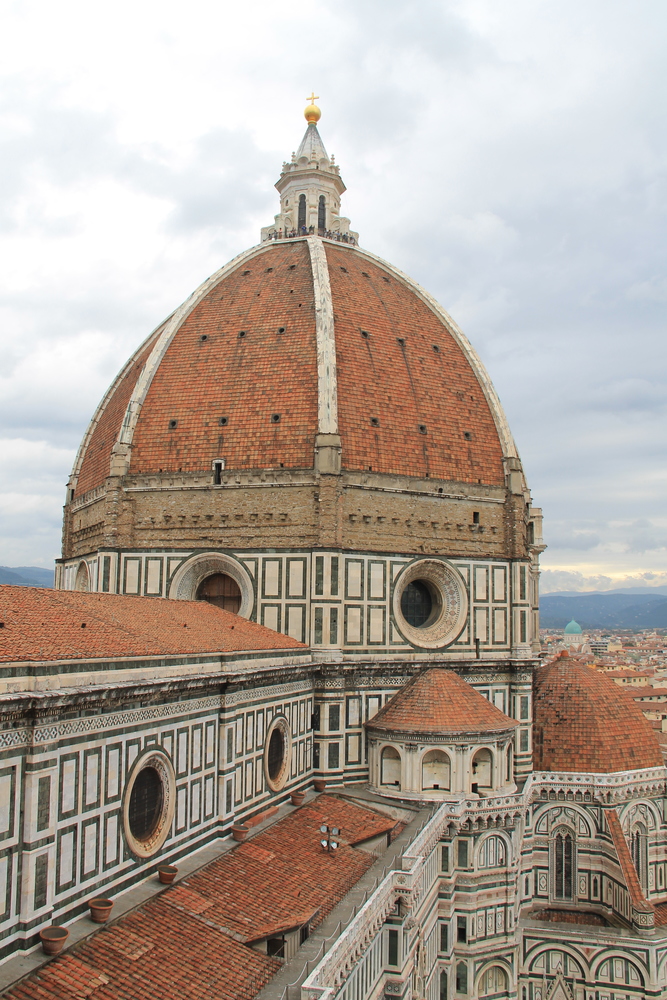 !Widok na kopułę Katedry we Florencji z wieży tej Katedry