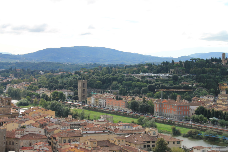 !Widok z wieży Pałacu Vecchio we Florencji