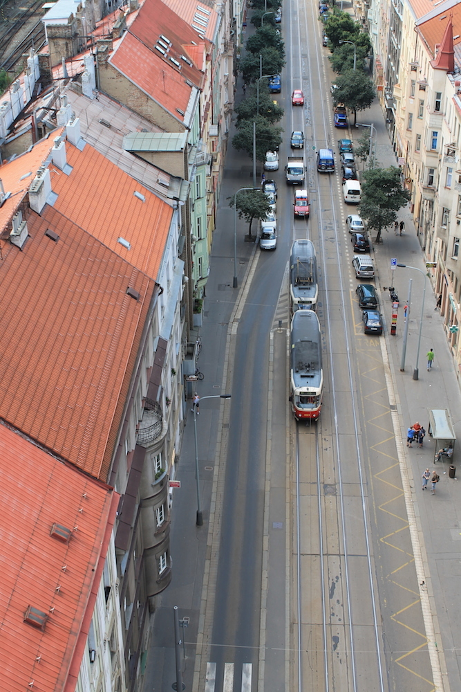 Widok z mostu samobójców w Pradze