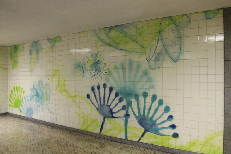 !Azulejo na stacji metra Jardim Zoologico - Lizbona
