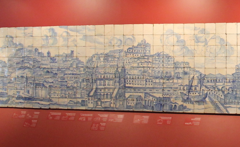 Fragment Panoramy Lizbony z 1738 roku - Azulejo - Lizbona - muzeum kafelków