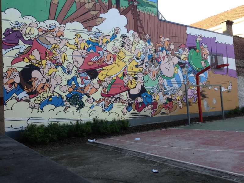 street art w Brukseli - Asterix i Obelix