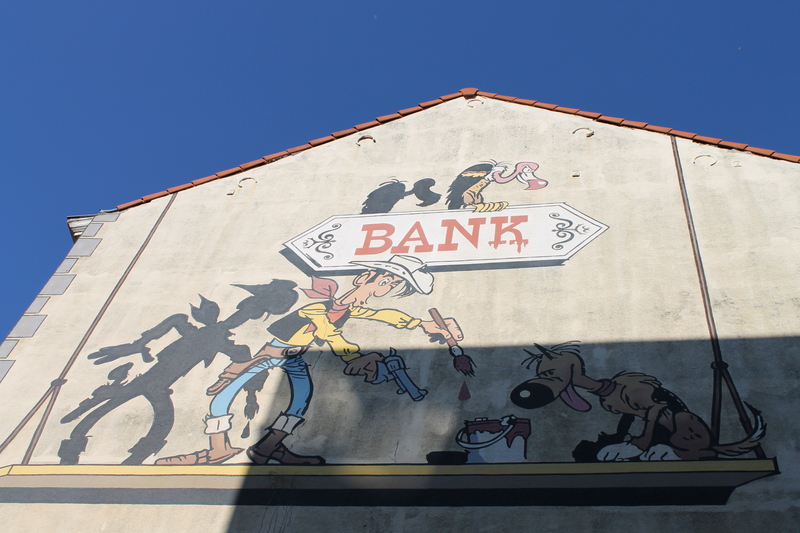 [street art w Brukseli - Lucky Luke]