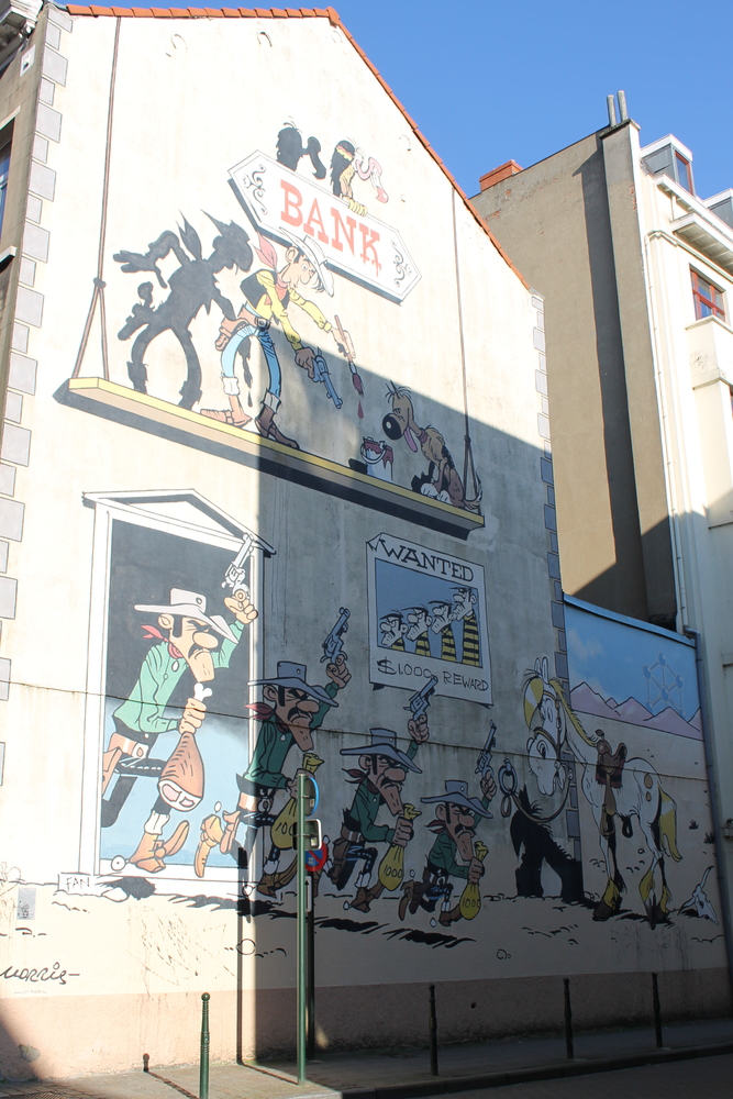 [street art w Brukseli - Lucky Luke]