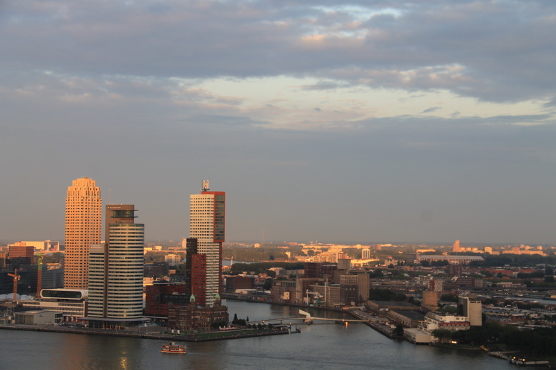 widok z wieży widokowej Euromast - Rotterdam
