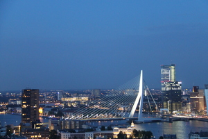 Widok z wieży widokowej Euromast w Rotterdamie