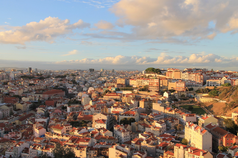 Atrakcje Lizbony - widok na miasto z Zamku św. Jerzego