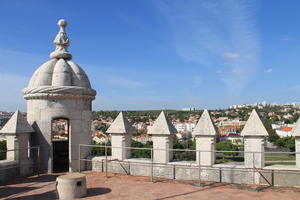 Na tarasie widokowym wieży w Belem - Lizbona
