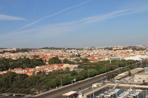Widok z Pomnika Odkrywców w Lizbonie