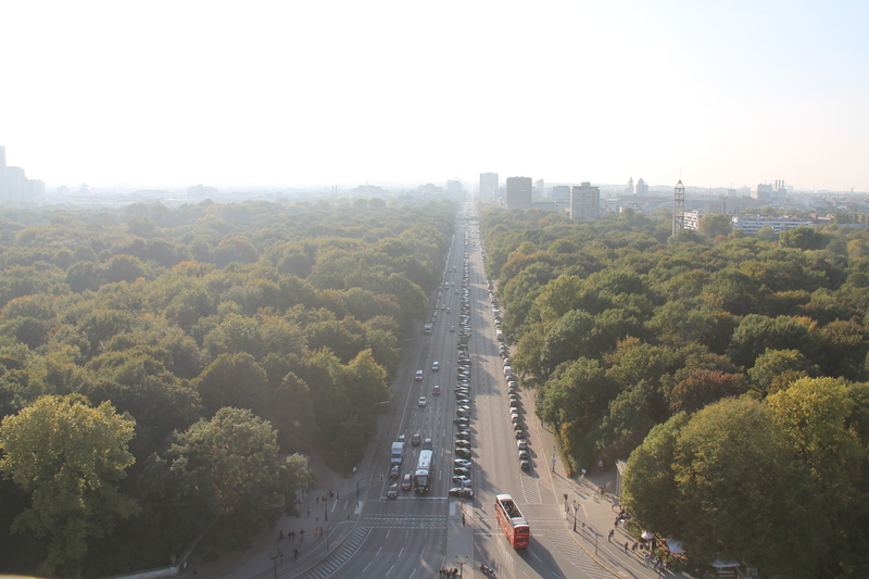 Widok z platformy widokowej Kolumny Zwycięstwa w Berlinie