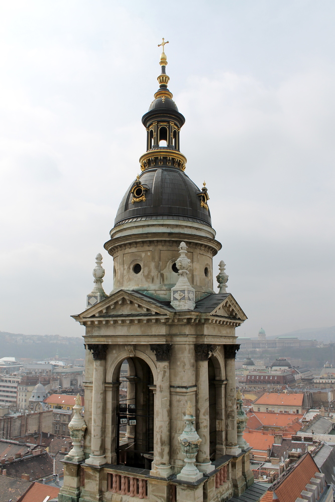 wieżyczka - widok z kopuły Bazyliki św Stefana w Budapeszcie