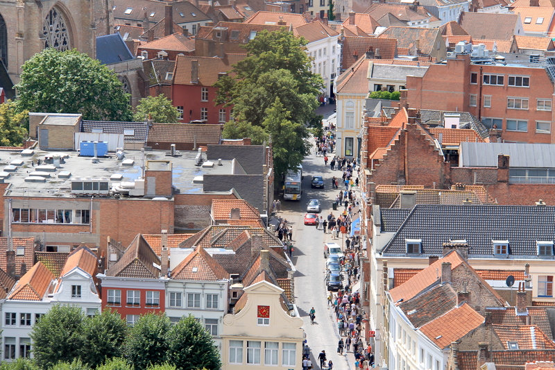Widok z dzwonnicy w Brugii - Belfry of Brugge