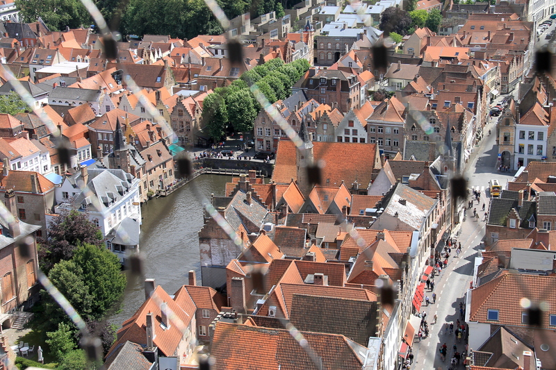 Widok z dzwonnicy w Brugii - Belfry of Brugge