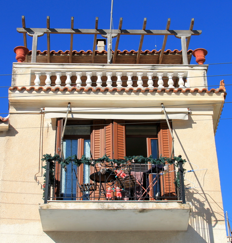 Balkon na wyspie Poros