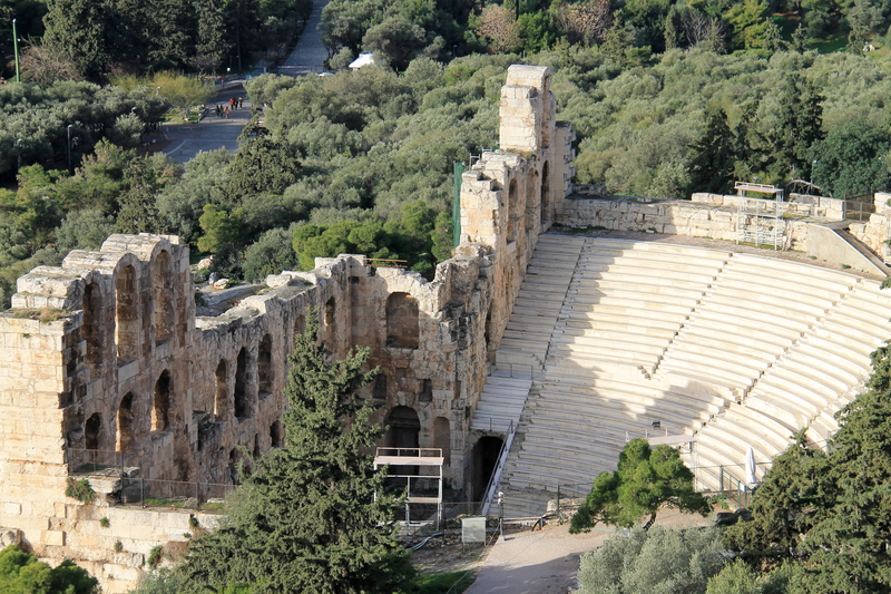 !Odeon Heroda Attyka - widok ze wzgórza Akropolu
