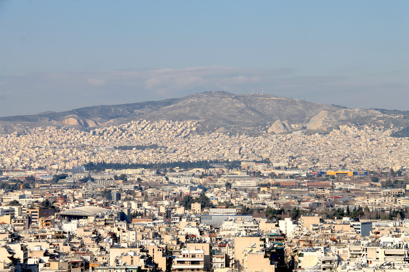 !Widok na Ateny ze wzgórza Filopapposa