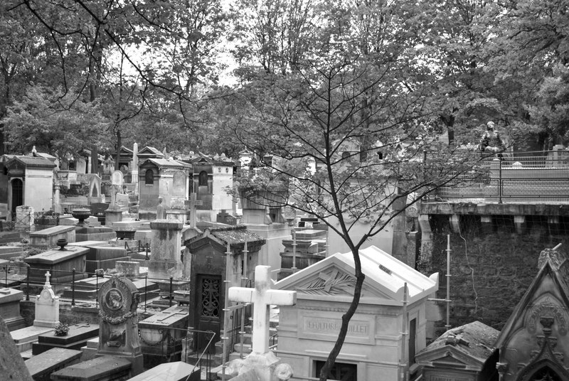 podczas wizyty na Cmentarzu Montmartre w Paryżu