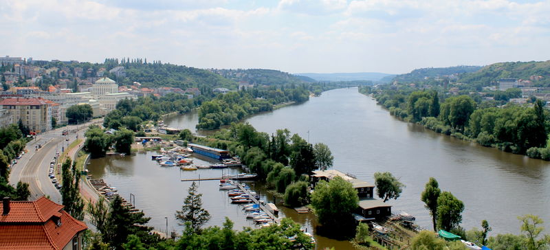 Widoki na Pragę z dzielnicy Wyszehrad