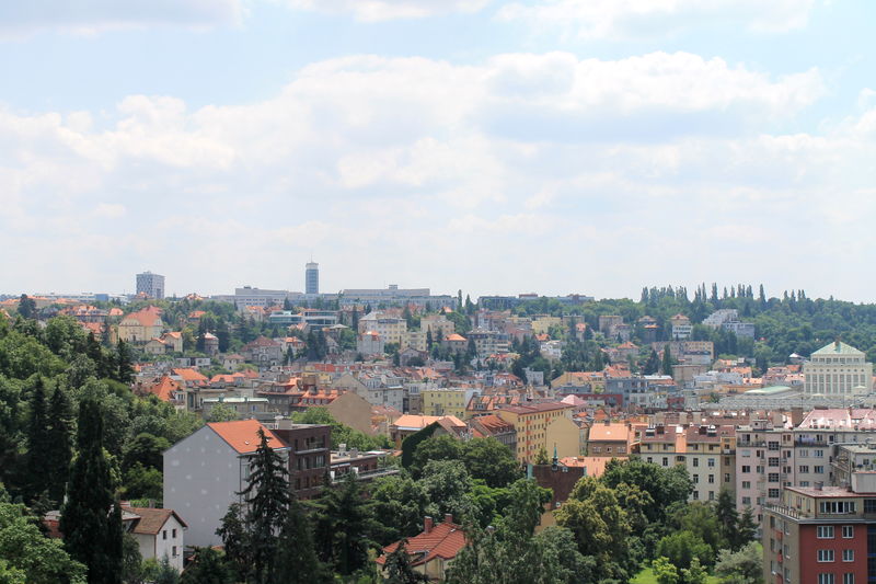 widoki na Pragę ze wzgórza Wyszehrad