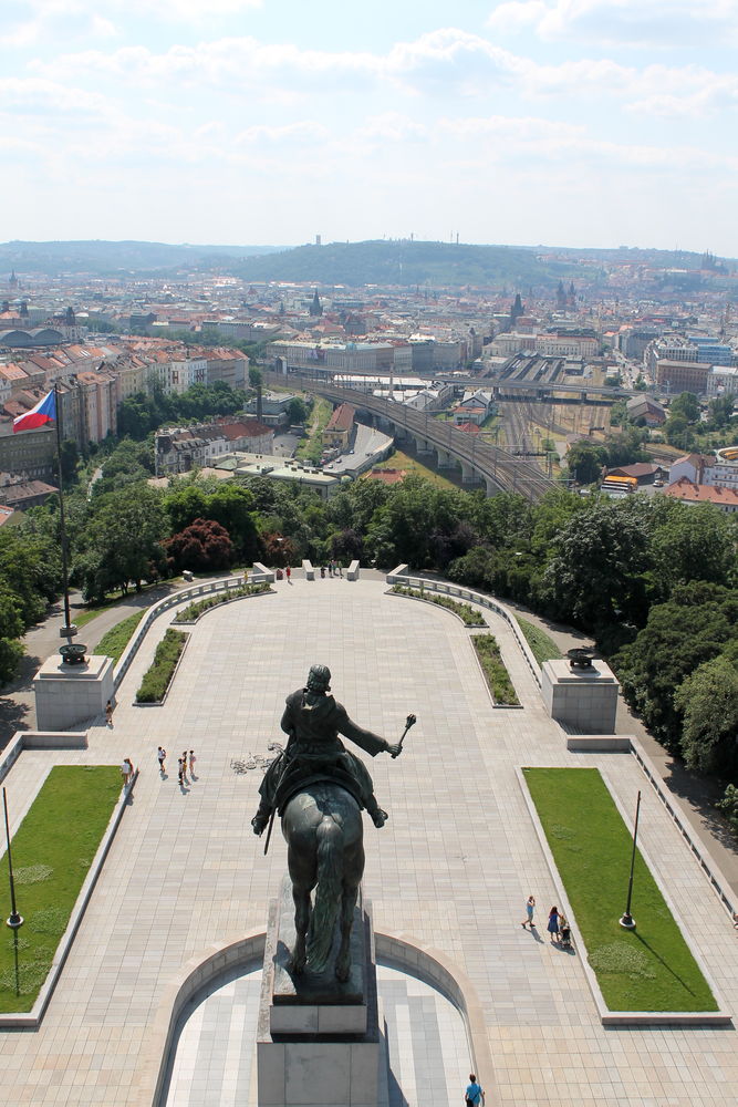 Pomnik konny Jana Žižka widziany z góry