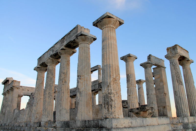 !Ruiny świątyni Afai na wyspie Egina