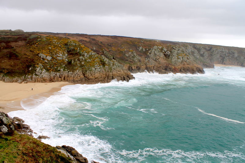 !Widok na klify przy Minack Theatre