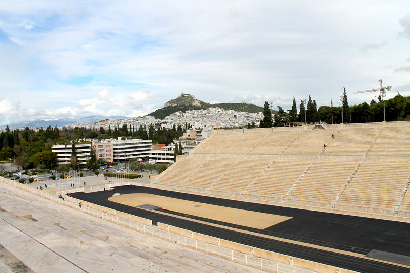 Widok ze Stadionu Panatenajskiego w Atenach