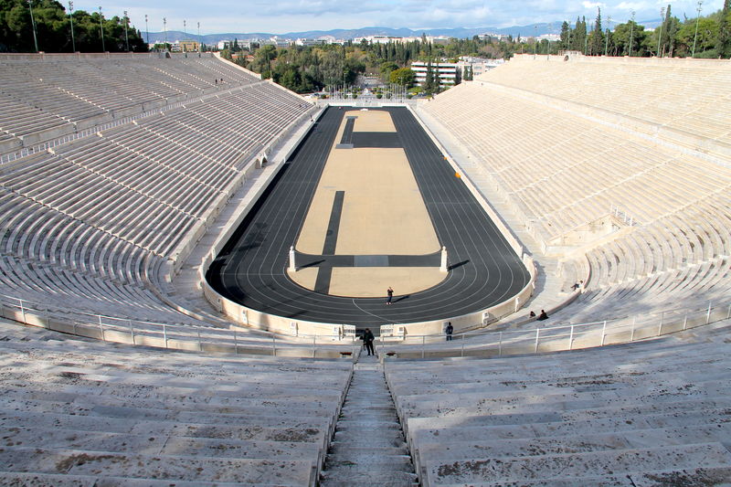 Charakterystyczny kształt podkowy Stadionu Panatenajskiego