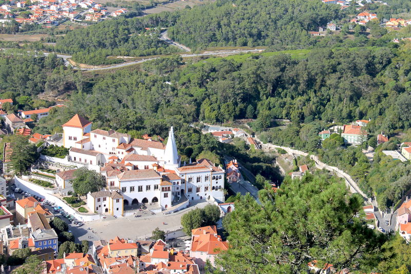 Widok z Zamku Maurów w Sintrze - Castelo dos Mouros