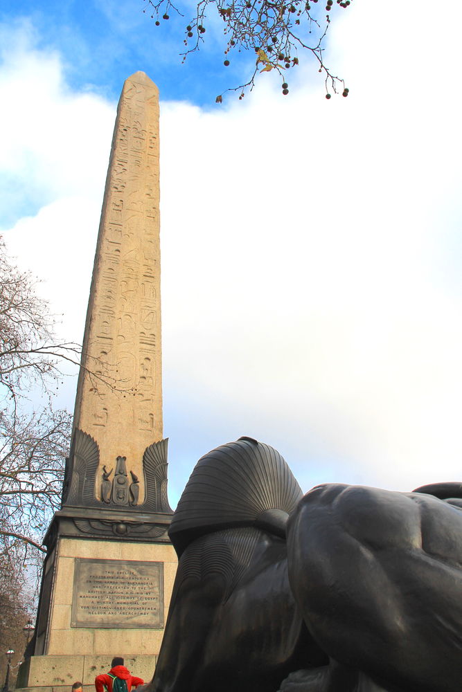 !Igła Kleopatry oraz pomnik sfinksa - spacer nad Tamizą - Londyn
