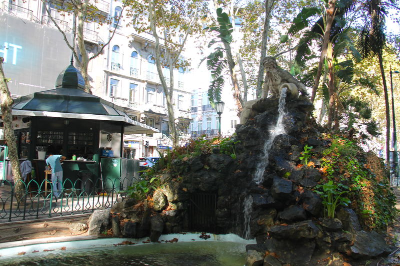fontanna przy Avenida da Liberdade - Lizbona