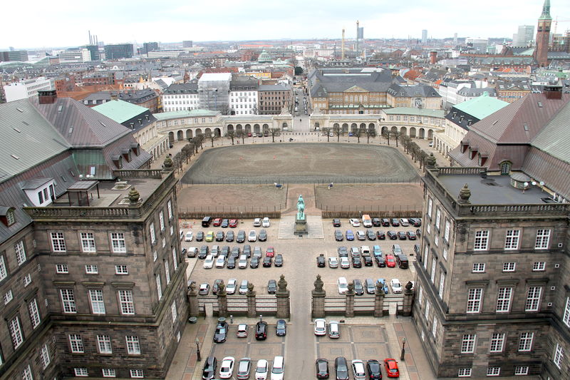 Widok z wieży Pałacu Christiansborg