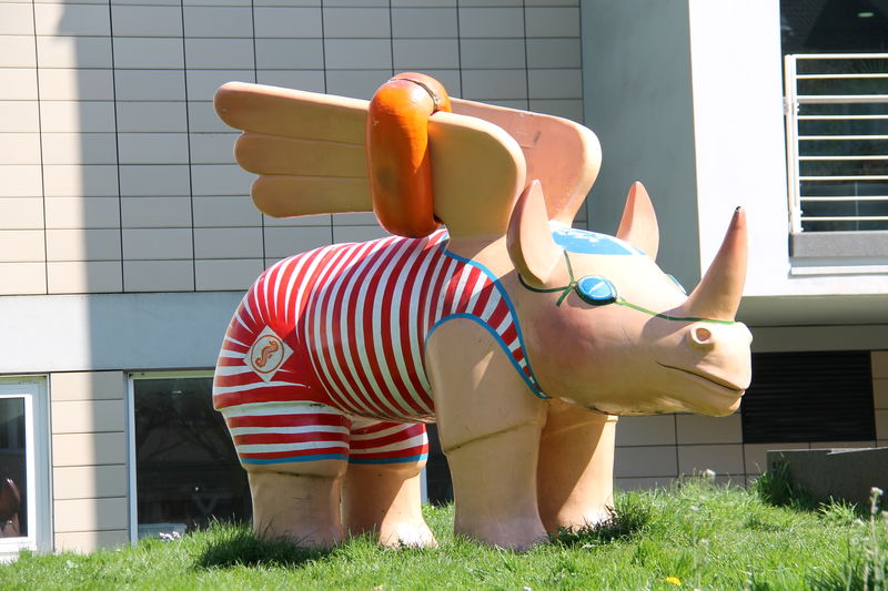 symbol niemieckiego miasta Dortmund - skrzydlate nosorożce