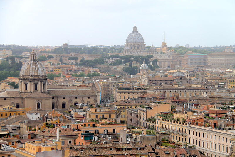 Widok z tarasu widokowego Monumentu na cześć Wiktora Emanuela II (potocznie nazywanego Ołtarzem Ojczyzny) - Rzym