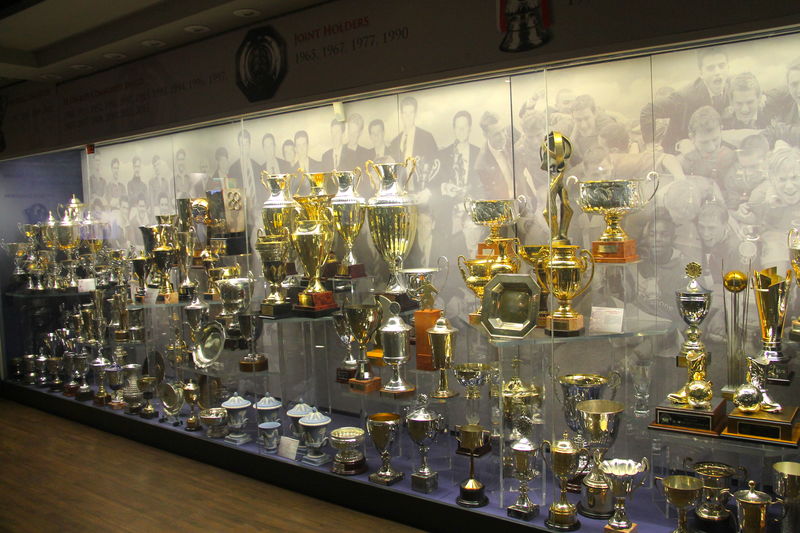 Trofea w muzeum Manchesteru United