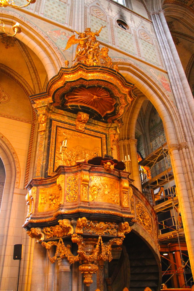 Barokowa ambona - Katedra w Uppsali