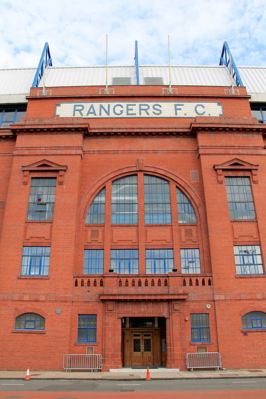 [historyczna architektura stadionu klubu Glasgow Rangers - Ibrox Stadium