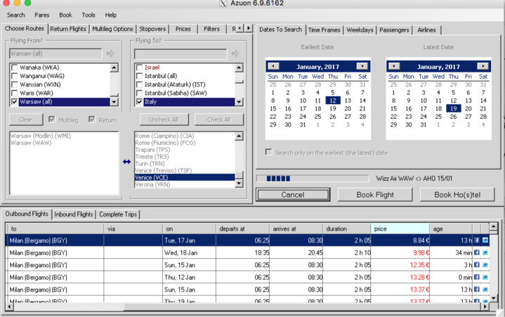 Screen z programu Azuon