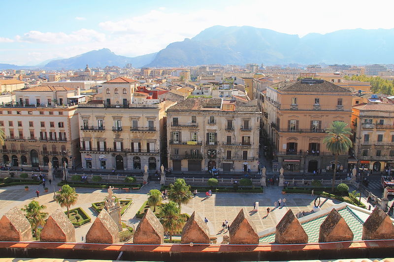 !Widok z dachu Katedry w Palermo