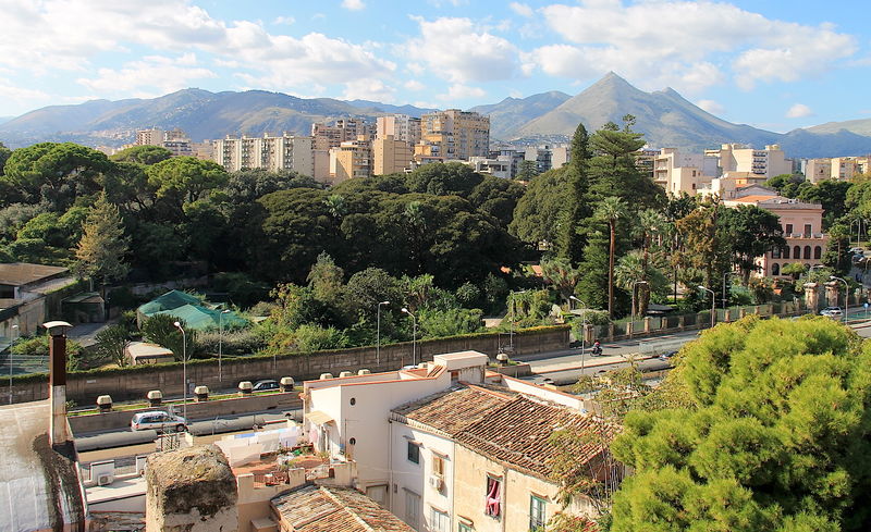 Widok z Dzwonnicy Camapnile di San Giuseppe Cafasso w Palermo