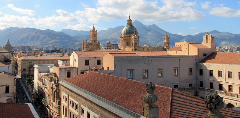 Widok z kopuły w Palermo - Cupola dell SS. Salvatore