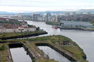 Widok na Glasgow z wieży - Glasgow Tower