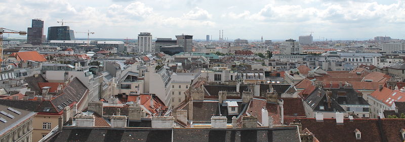 Panorama Wiednia widziana z wieży Katedry św. Szczepana w Wiedniu