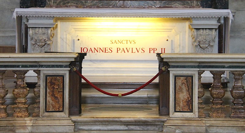 Grób św. Jana Pawła II - bazylika św. Piotra na Watykanie