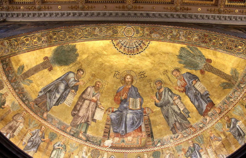 Nowsza mozaika w absydzie Bazyliki św Pawła za Murami w Rzymie