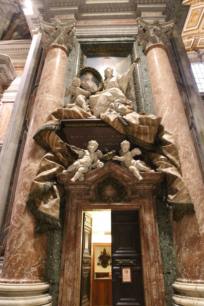 !Nagrobek Marii Klementyny Sobieskiej w Bazylice św. Piotra na Watykanie